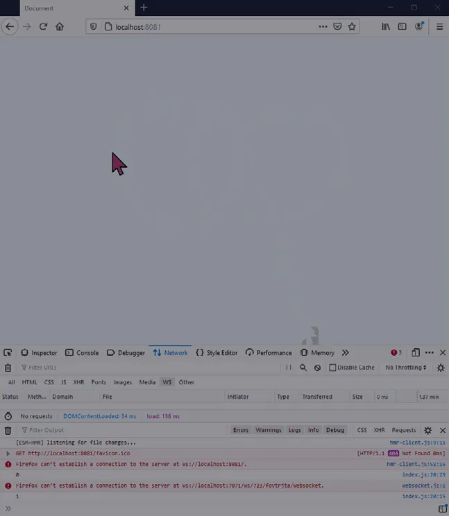 Realtime cursor movement powered by the SockJS WebSockets library